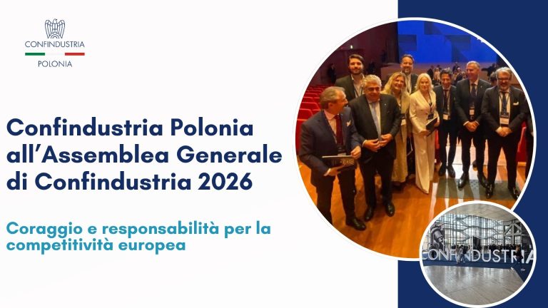 Confindustria Polonia all’Assemblea Generale di Confindustria 2026: coraggio e responsabilità per la competitività europea